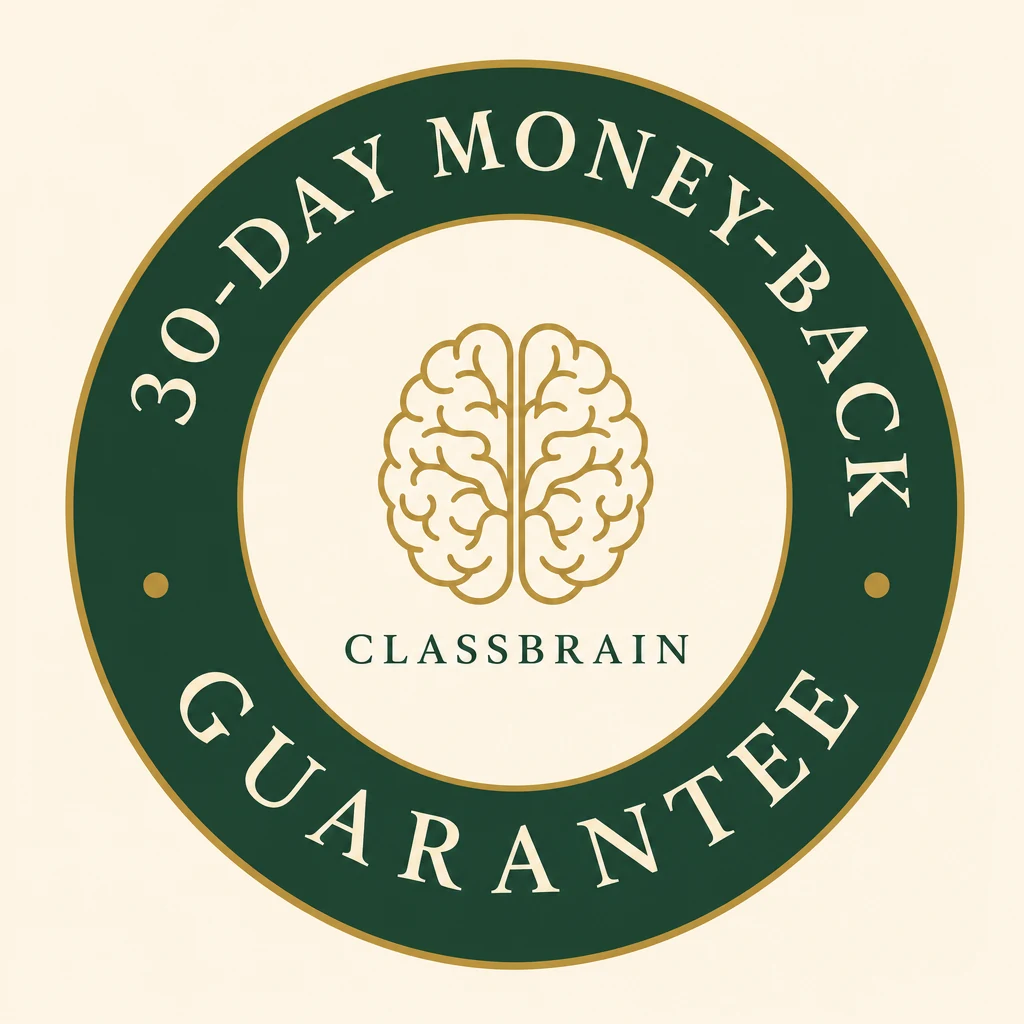 30-day money-back guarantee seal.